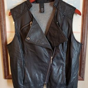 Ladies faux leather vest